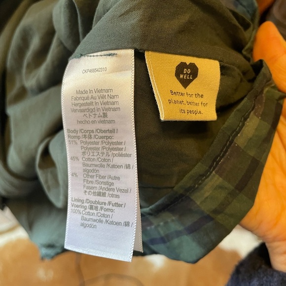 Madewell Marianna Raglan Puff Sleeve Plaid Green 
Mini dress Size S Retail $120 - Picture 5 of 5